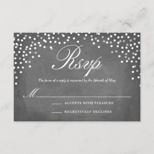 Points Confetti de tableau noir RSVP