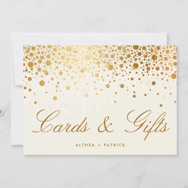 Points Confetti Faux Gold Foil | Cartes et cadeaux (Devant)