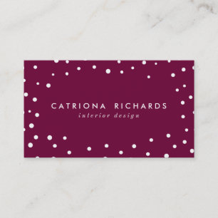 Points Confetti Motif Carte de visite moderne