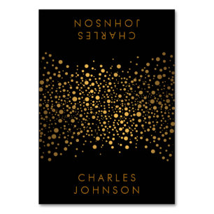 Points Confetti Noir et Or   Cartes
