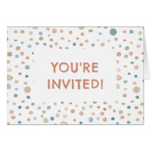 Points d'aquarelle Annie Confetti Invitation