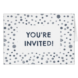 Points d'aquarelle Dusk Confetti Invitation d'anni