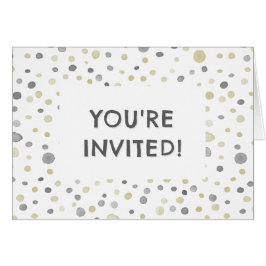 Points d'aquarelle Lottie Confetti Invitation d'an