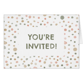 Points d'aquarelle Mandy Confetti Invitation d'ann