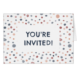 Points d'aquarelle Marcus Confetti Invitation d'an