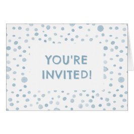 Points d'aquarelle Sky Confetti Invitation d'anniv