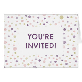 Points d'aquarelle Susan Confetti Invitation d'ann