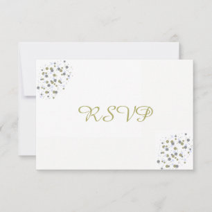 Points de confettis bleu doré RSVP