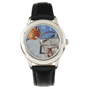 Points De Note Au Basket-Ball, Montre En Cuir Enfa