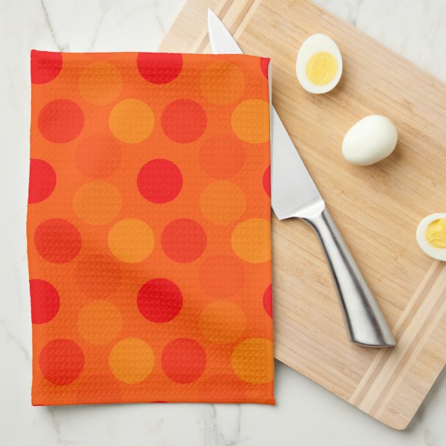 Points De Vue Serviettes De Cuisine Orange (Quart Plié)