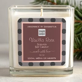 Points Étiquettes d'emballage de produits Burgundy