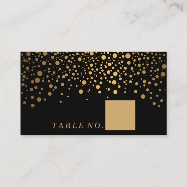 Points Faux Gold Confetti sur les cartes Black Pla (Devant)