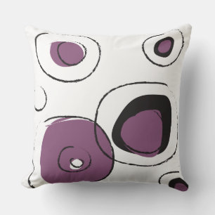 POINTS FUNKY violet DESIGN Oreiller à lancer rétro
