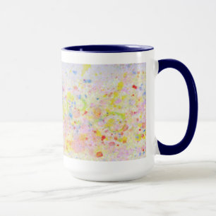 Points jaunes et roses - Mug