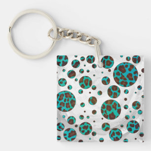 Points Leopard Brown et Turquoise PrintPolka