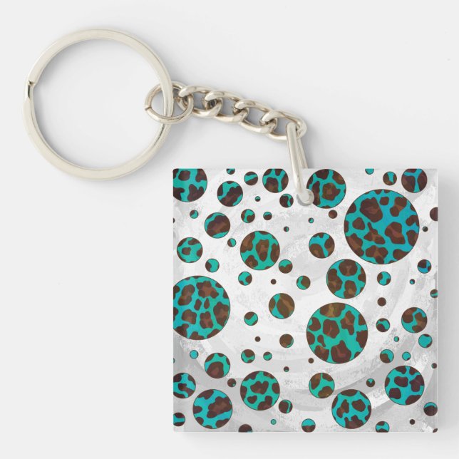 Points Leopard Brown et Turquoise PrintPolka (Devant)