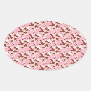 POINTS Napolitains 01-Lt STICKERS ROSE-OVAL