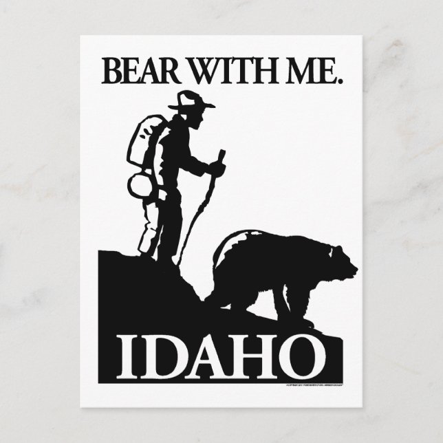 Points North Studio "Bear with Me" Idaho Postkarte (Vorderseite)