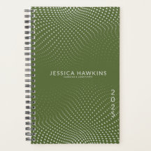 Points Pop Vert Olive foncé Année Hebdomadaire