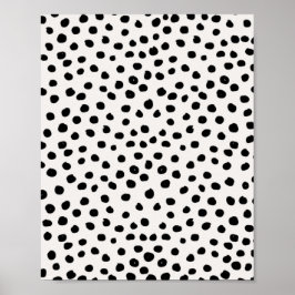 Points posters de animaux Noir Et Blanc Dalmatie