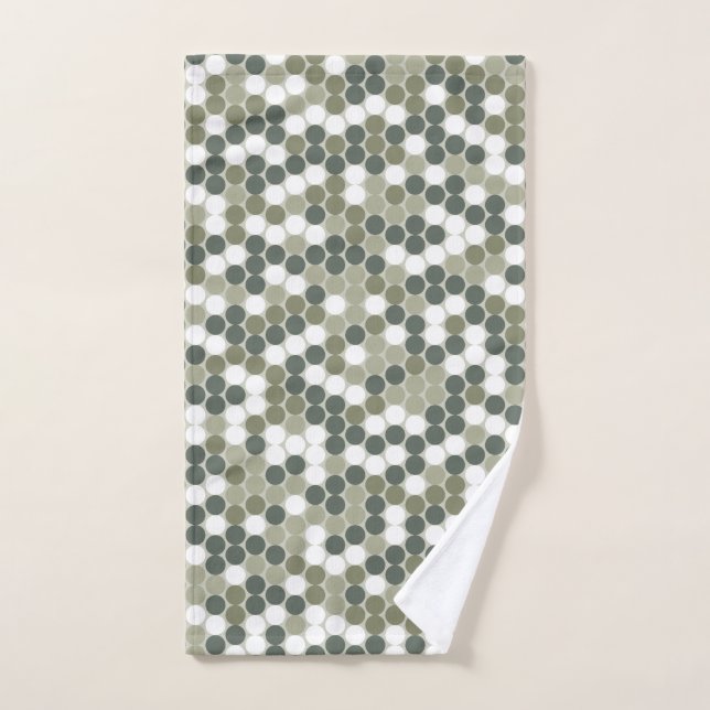 Points rétro verts (Serviette à main)