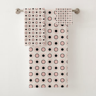 Points roses, gris et noirs