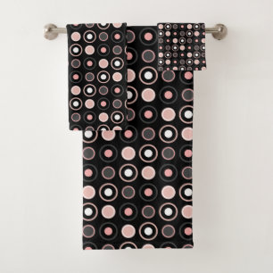 Points roses, gris et noirs