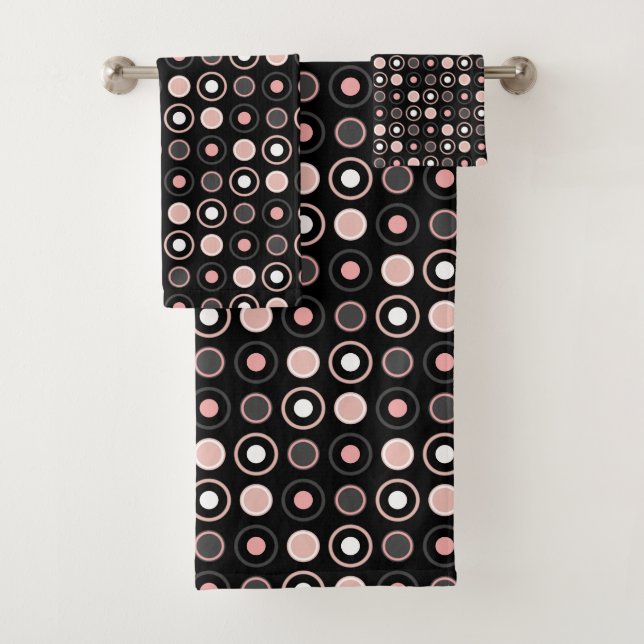 Points roses, gris et noirs (En situation)