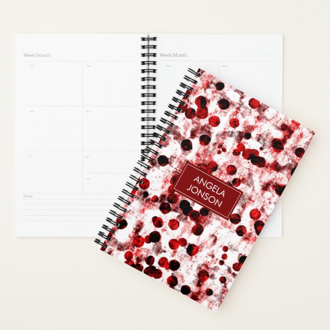 Points rouges monogrammes (Devant avec enveloppe)