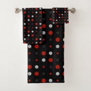 points rouges, noirs, gris et blancs