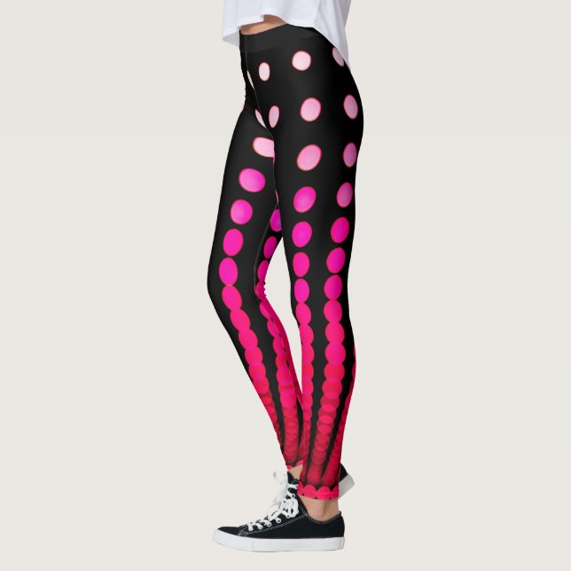 Points rouges sur noir, Leggings (Gauche)