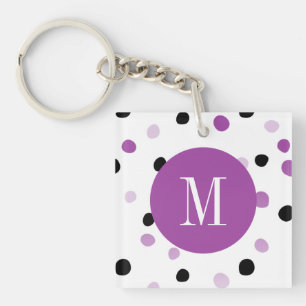 Points violets et noirs du monogramme