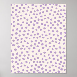 Points violets Préppy Points Posters de animaux m