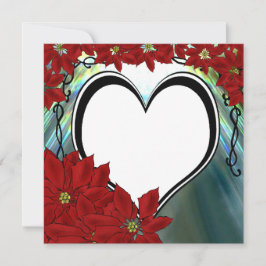 PointsettiaHeart Foto Personalisierte Karte