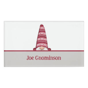 Pointy Hat Gnome benutzerdefinierten Text Namenschild