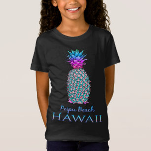 Poipu Beach Hawaii Sommerurlaub Ananas T-Shirt