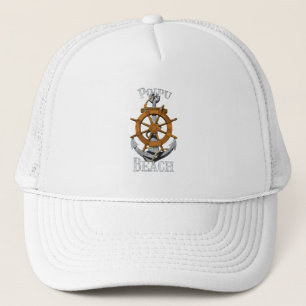 Poipu Beach Hawaii Vacation Nautical Anchor Helm S Truckerkappe