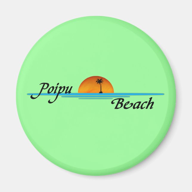 Poipu Beach Sunset Magnet (Vorne)
