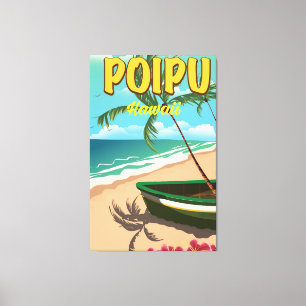 Poipu Hawaii Reiseplakat Leinwanddruck
