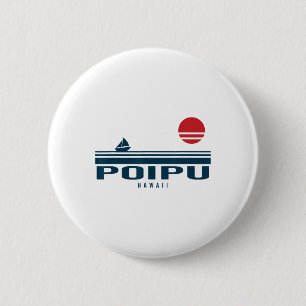 Poipu Hawaii Sonnenuntergang Segelboot Sonnenaufga Button