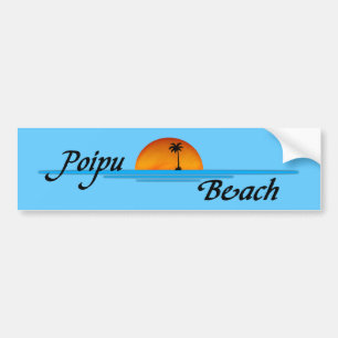 Poipu Strand-Sonnenuntergang-Autoaufkleber Autoaufkleber