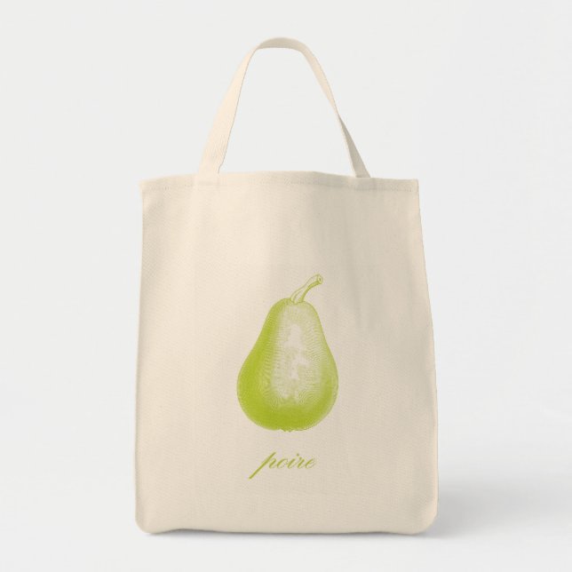 Poire (Poire) Sac fourre-tout d'épicerie bio (Devant)