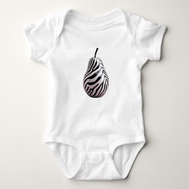 Poire Zebra Pear Baby Strampler (Vorderseite)