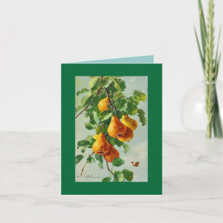 Poires de Catherine Klein.  CARTE DE NOTE GRN