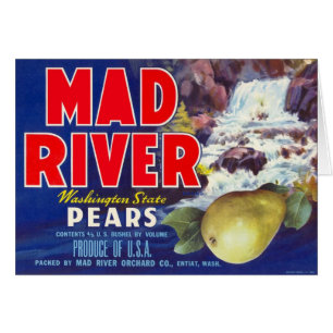 Poires de la rivière Mad - Étiquette Vintage de fr