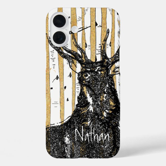 Poirier cerf/cerf Personnaliser le coque iphone (Verso)