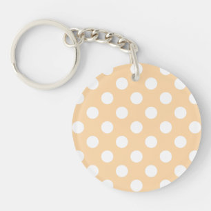 Pois blancs sur beige