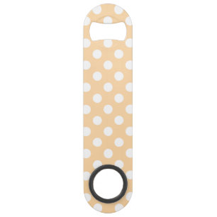 Pois blancs sur beige