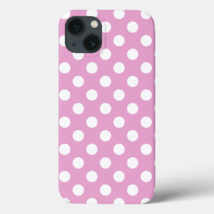 Pois blancs sur Coque rose pâle - Mate iPhone cas