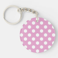 Pois blancs sur rose pâle